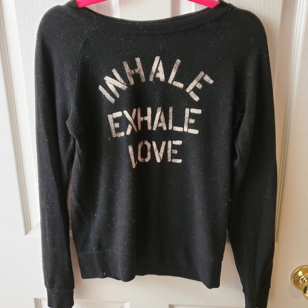 Black Graphic Crewneck Sweater
